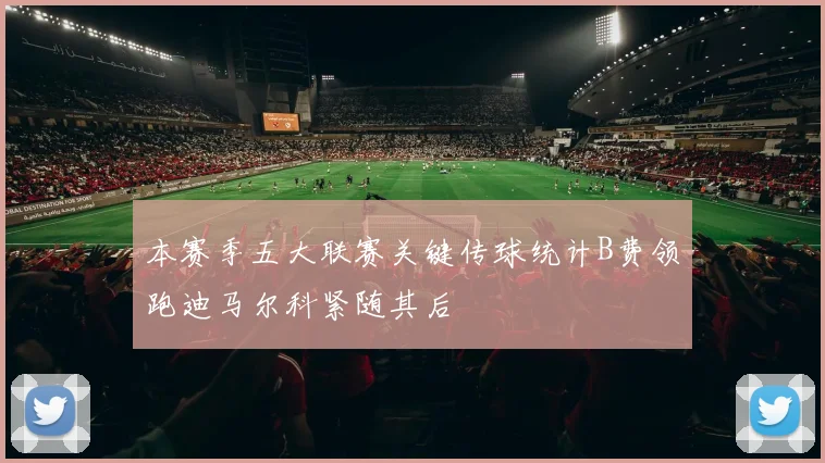 本赛季五大联赛关键传球统计B费领跑迪马尔科紧随其后